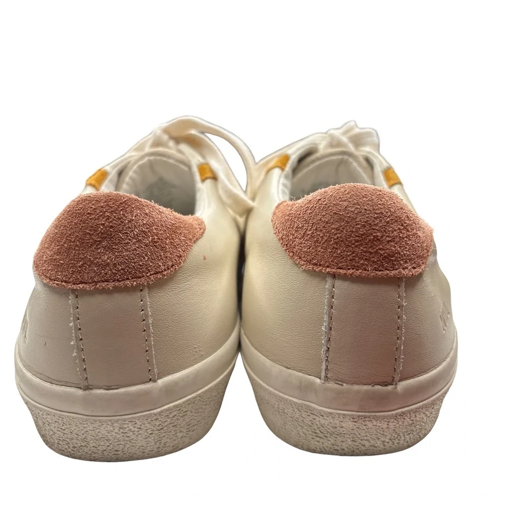 Madewell Cream & Tan Colorblock Sidewalk Low Top Sneakers Woman 7.5/Men 6